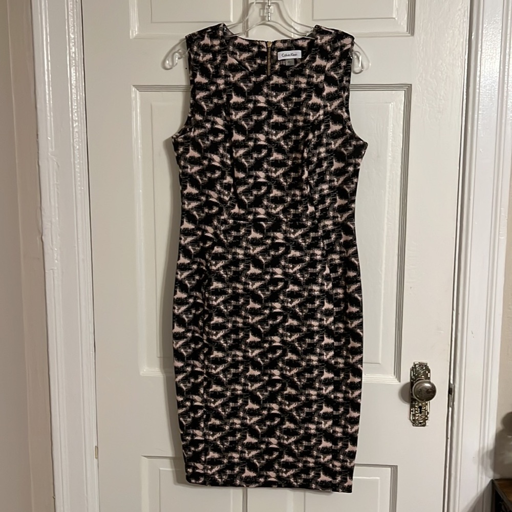 Calvin Klein Black & Pale Pink Dress, Worn once, mint condition
